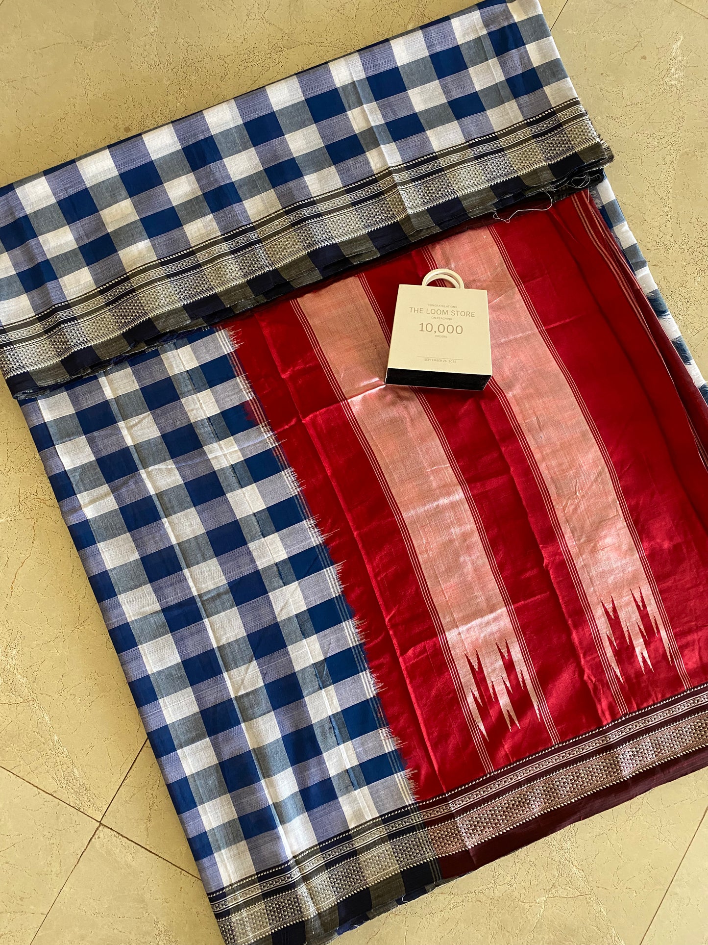 Ilkal Checks Handloom Saree 12