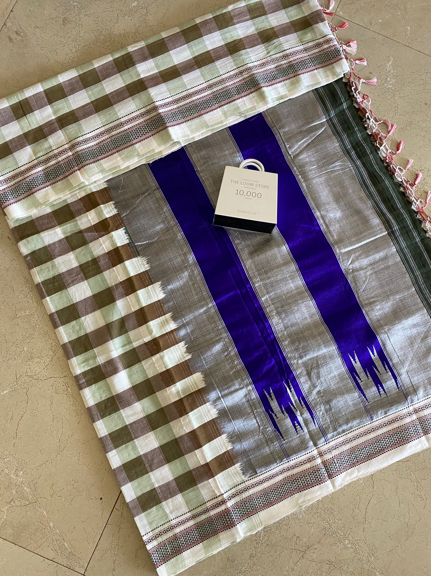 Ilkal Checks Handloom Saree 10