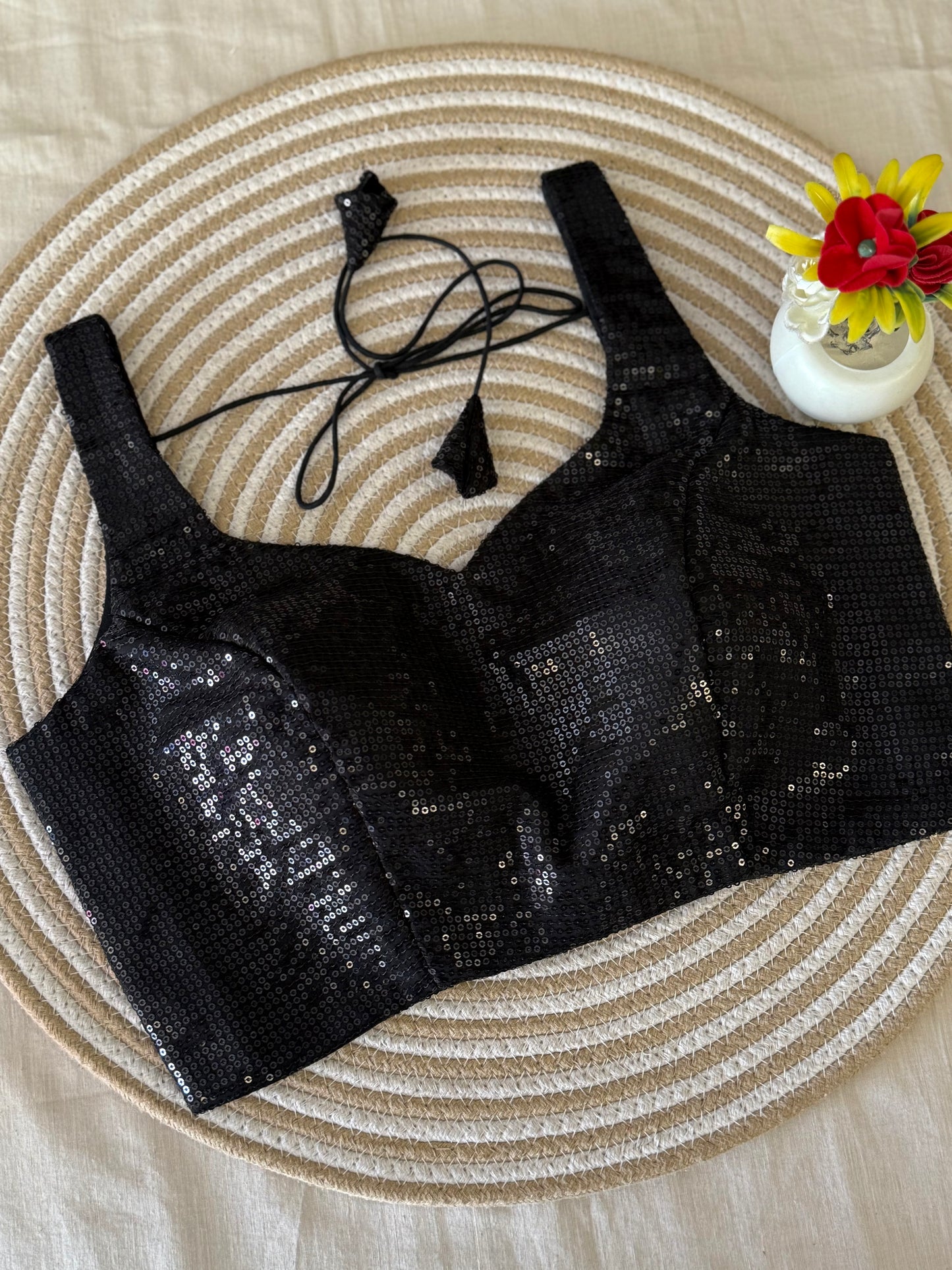 Black Sequins Strap Blouse (Dispatch Start October 5th, 2026)