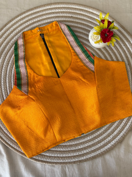 Khun Halter Neck Yellow Green Blouse