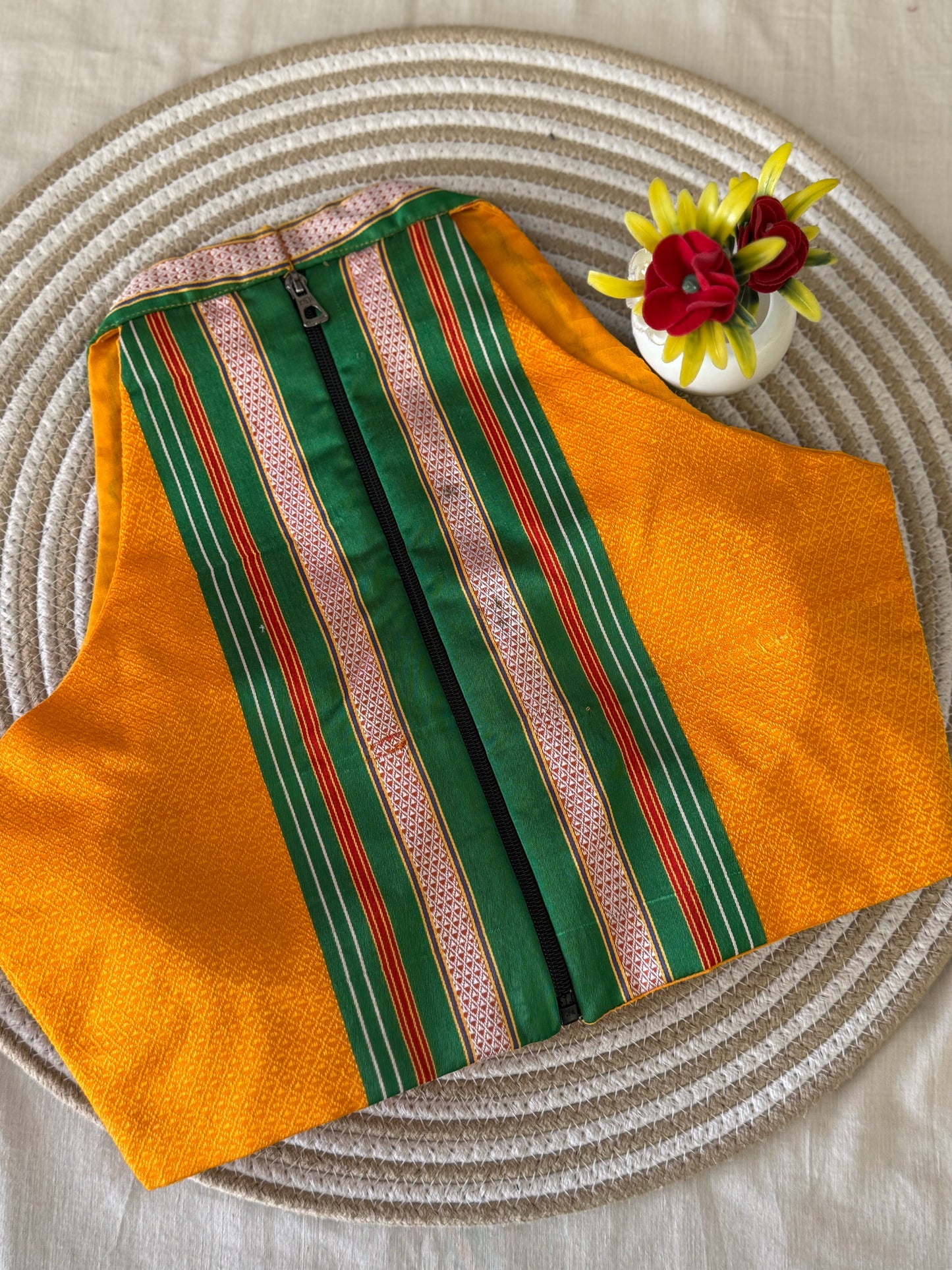 Khun Halter Neck Yellow Green Blouse