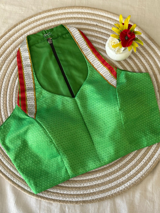 Khun Halter Neck Parrot Red Blouse