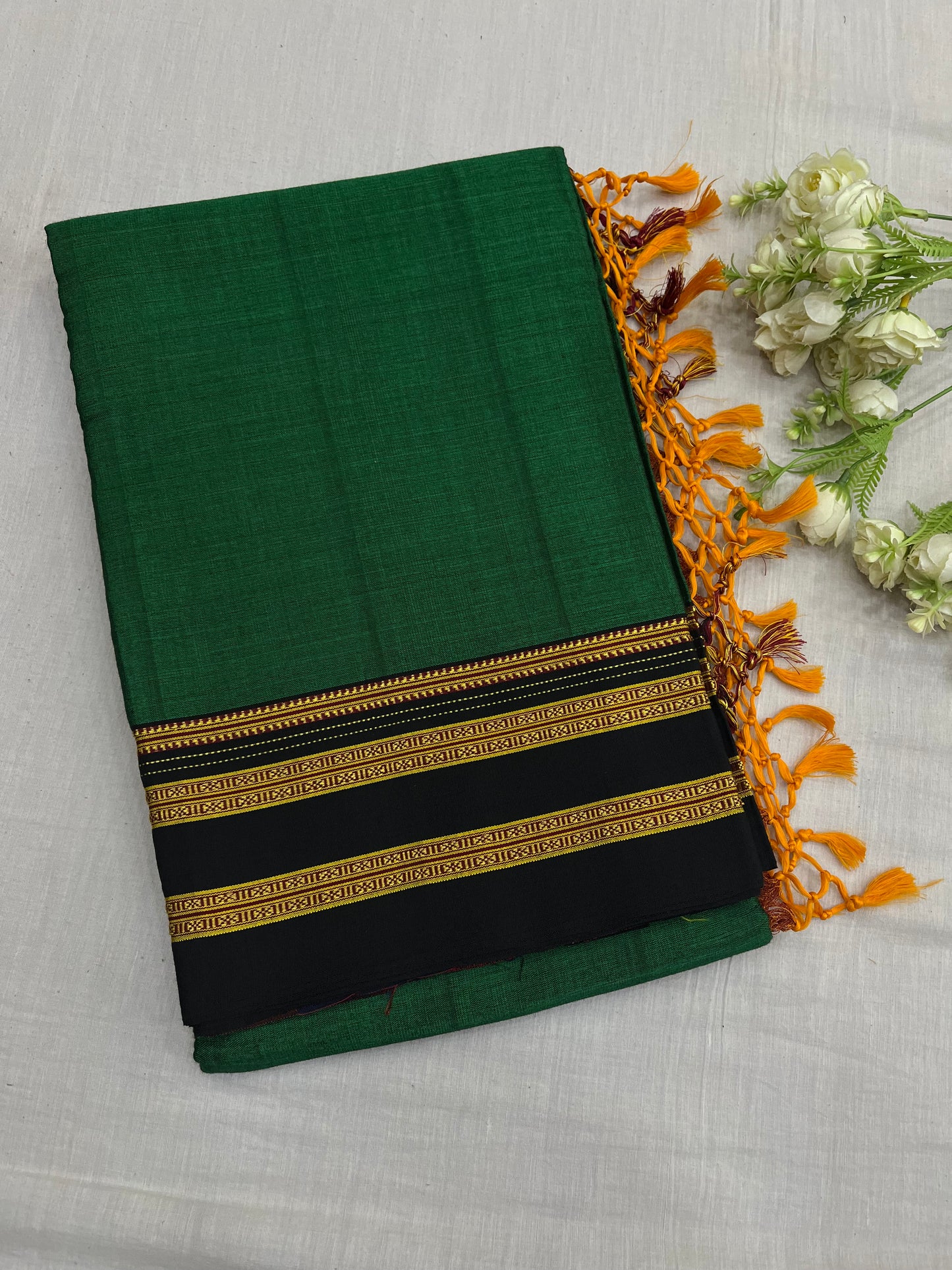 Green Black Ilkal Saree