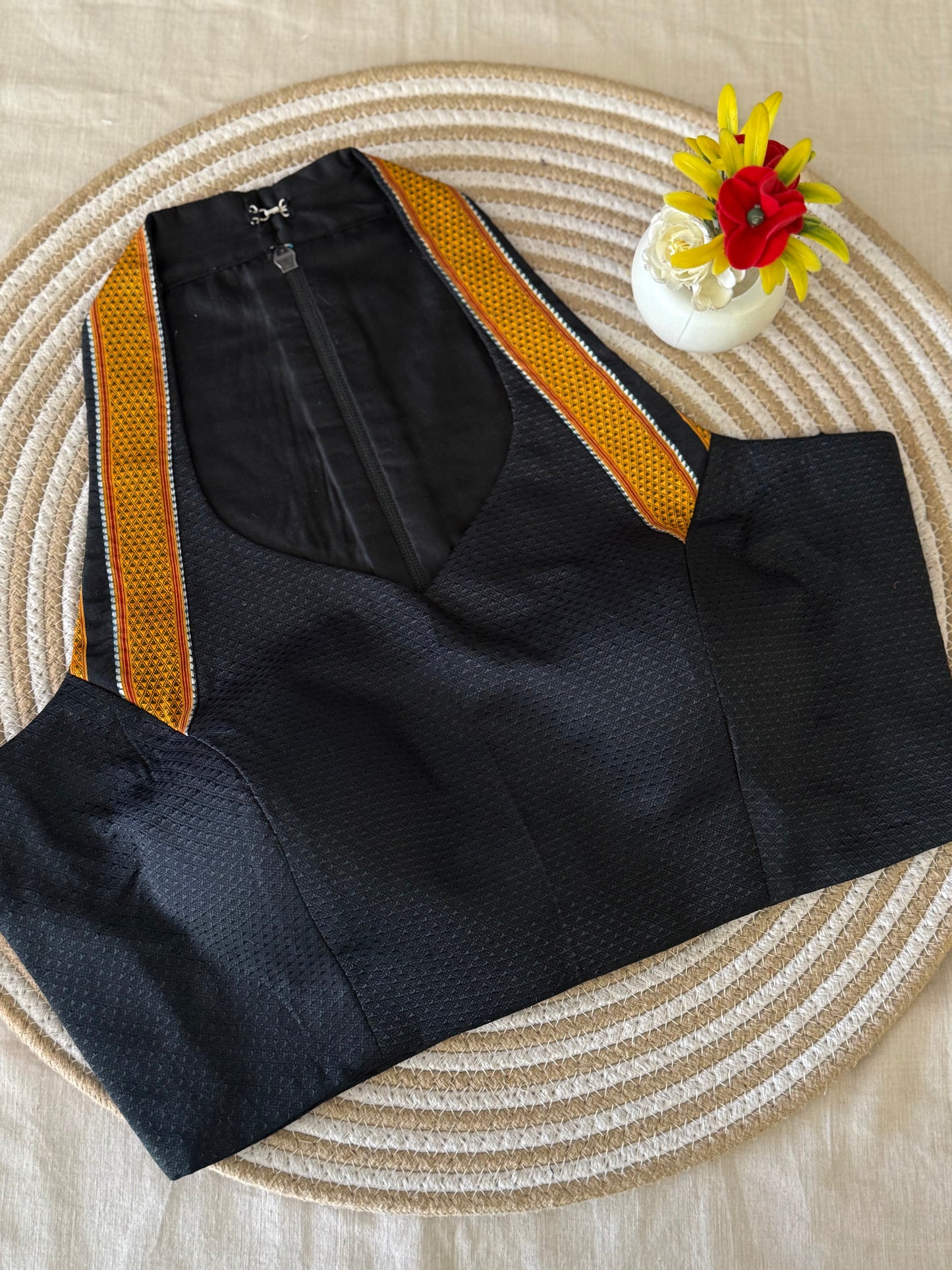 Khun Halter Neck Black Blouse