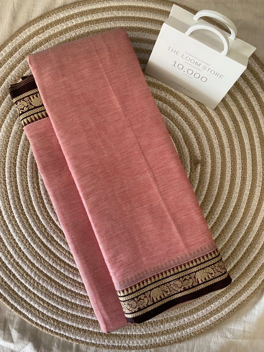 Vijaypura Elephant Border Cotton Saree - 02