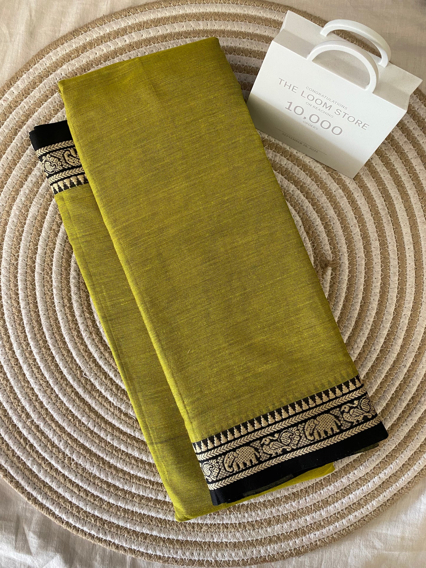 Vijaypura Elephant Border Cotton Saree - 10