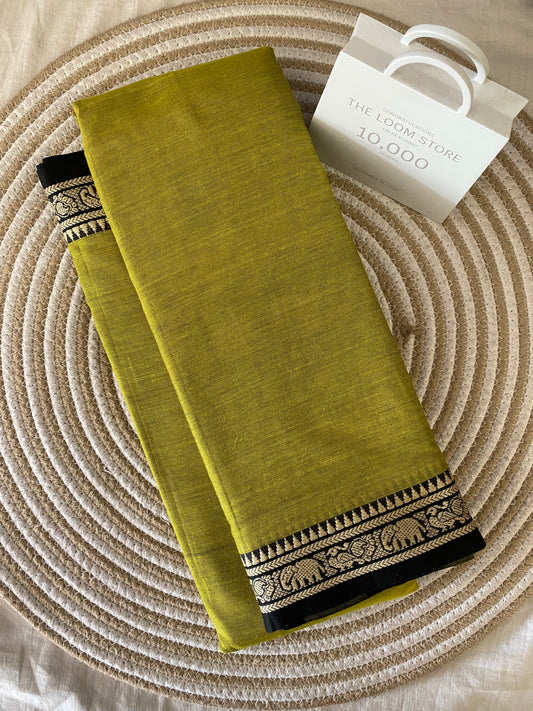 Vijaypura Elephant Border Cotton Saree - 10