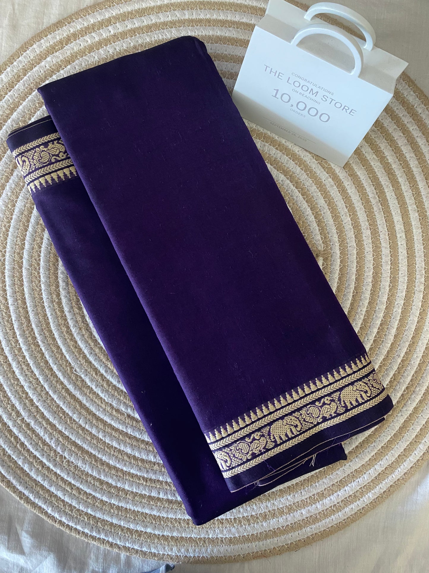 Vijaypura Elephant Border Cotton Saree - 03