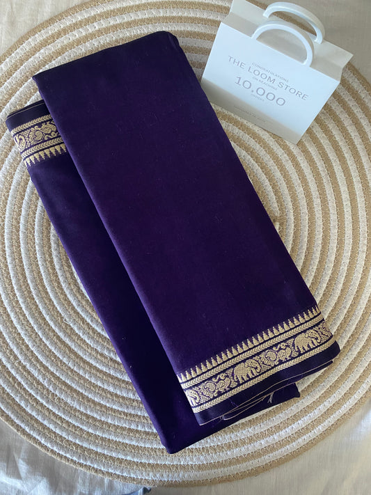 Vijaypura Elephant Border Cotton Saree - 03