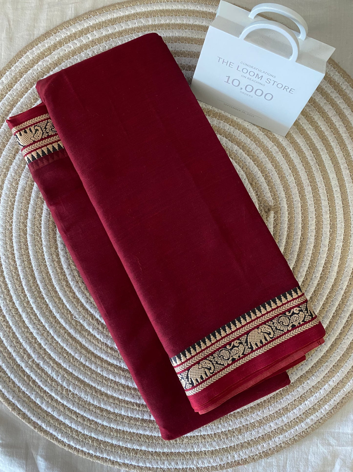 Vijaypura Elephant Border Cotton Saree - 06