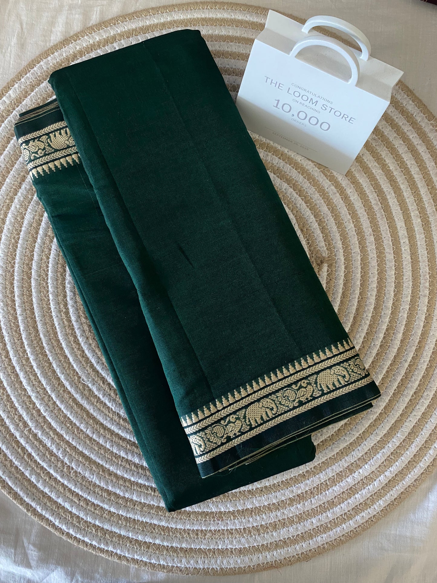 Vijaypura Elephant Border Cotton Saree - 07