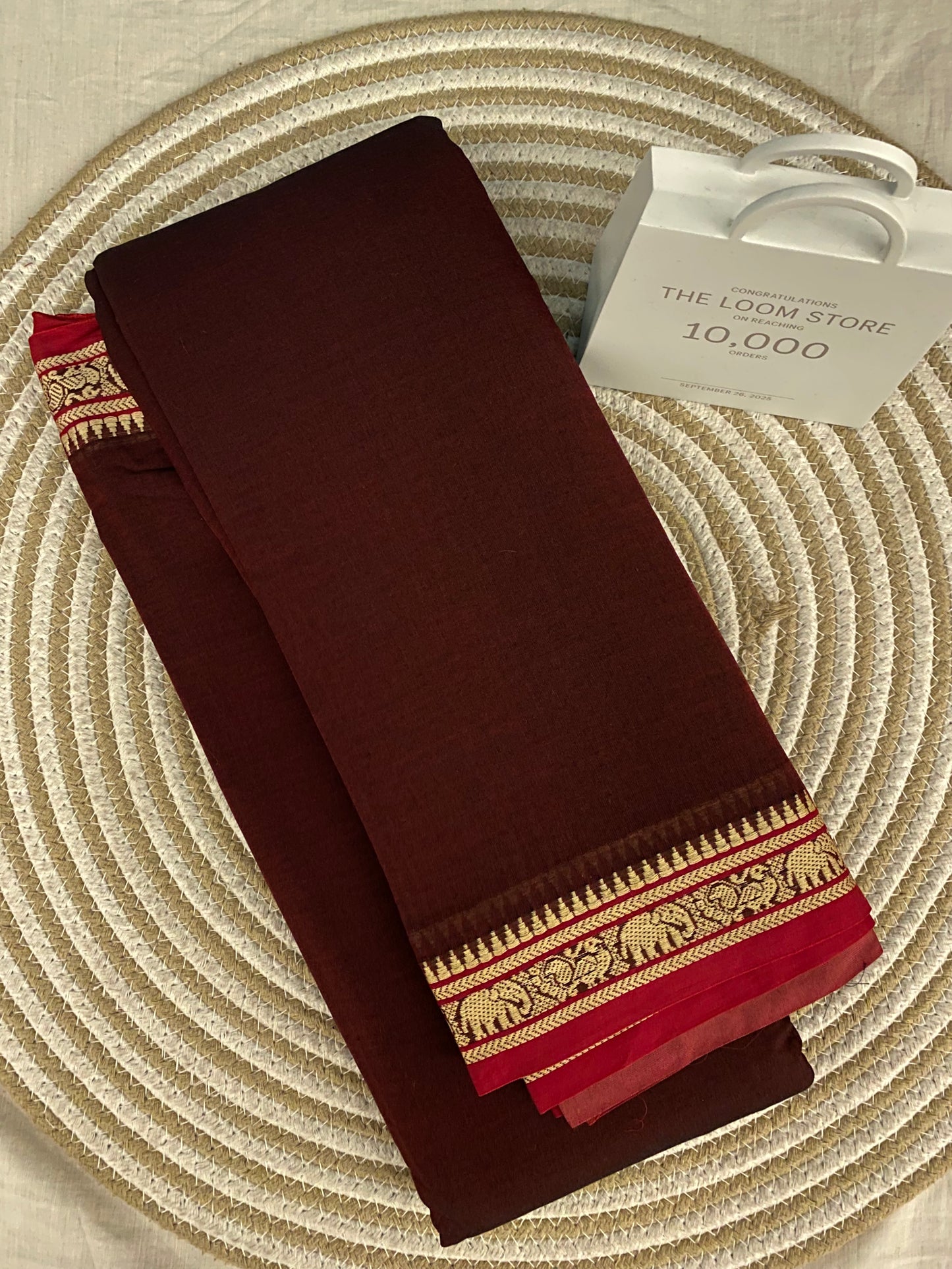 Vijaypura Elephant Border Cotton Saree - 08