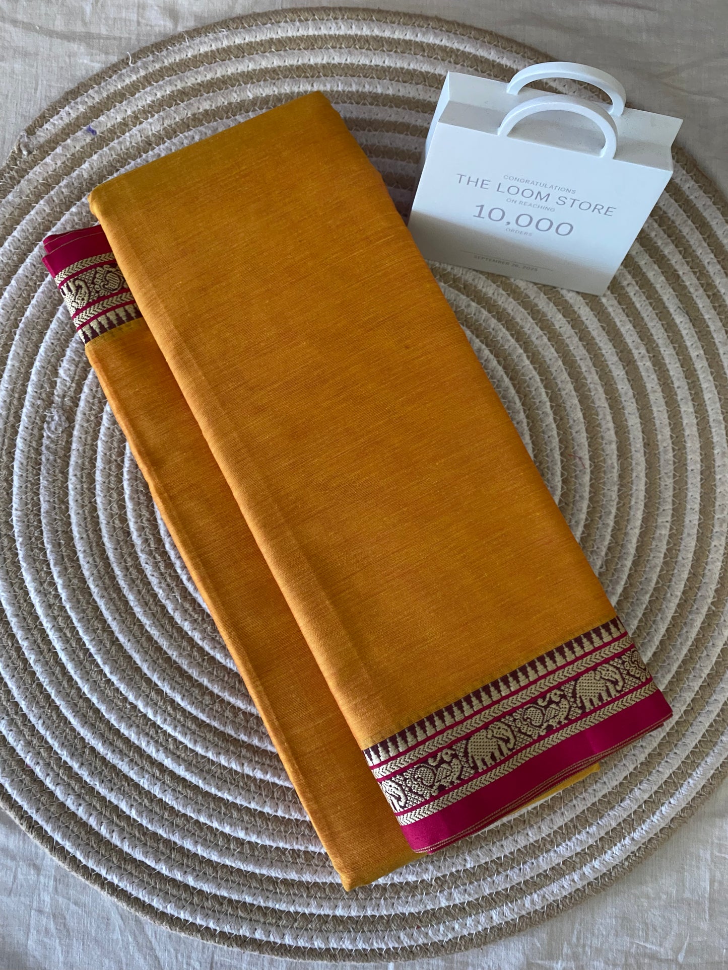 Vijaypura Elephant Border Cotton Saree - 15