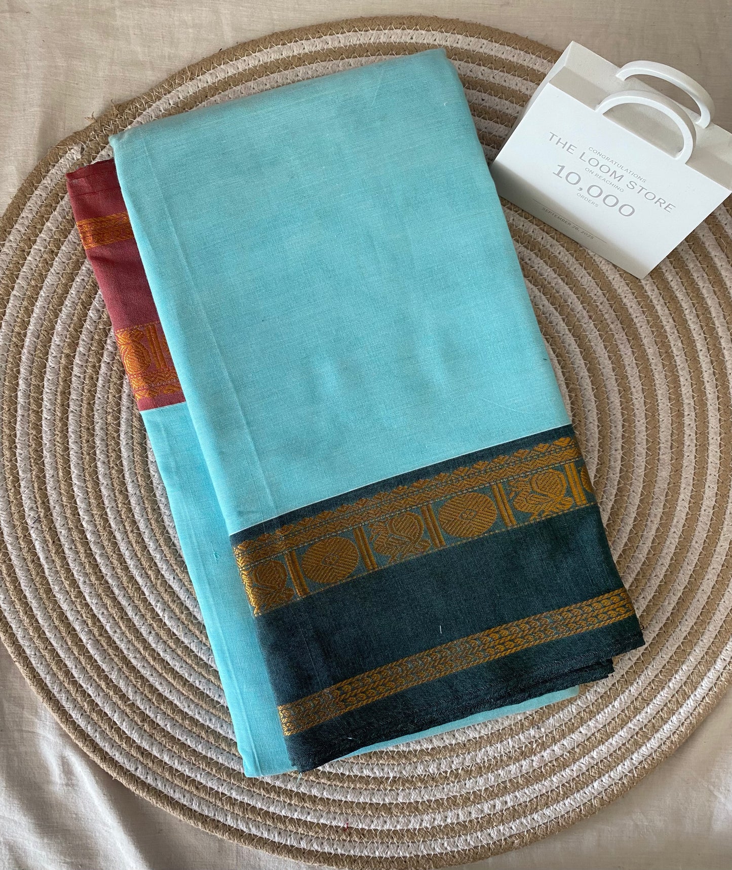 Vijaypura Peacock Border Cotton Saree - 03