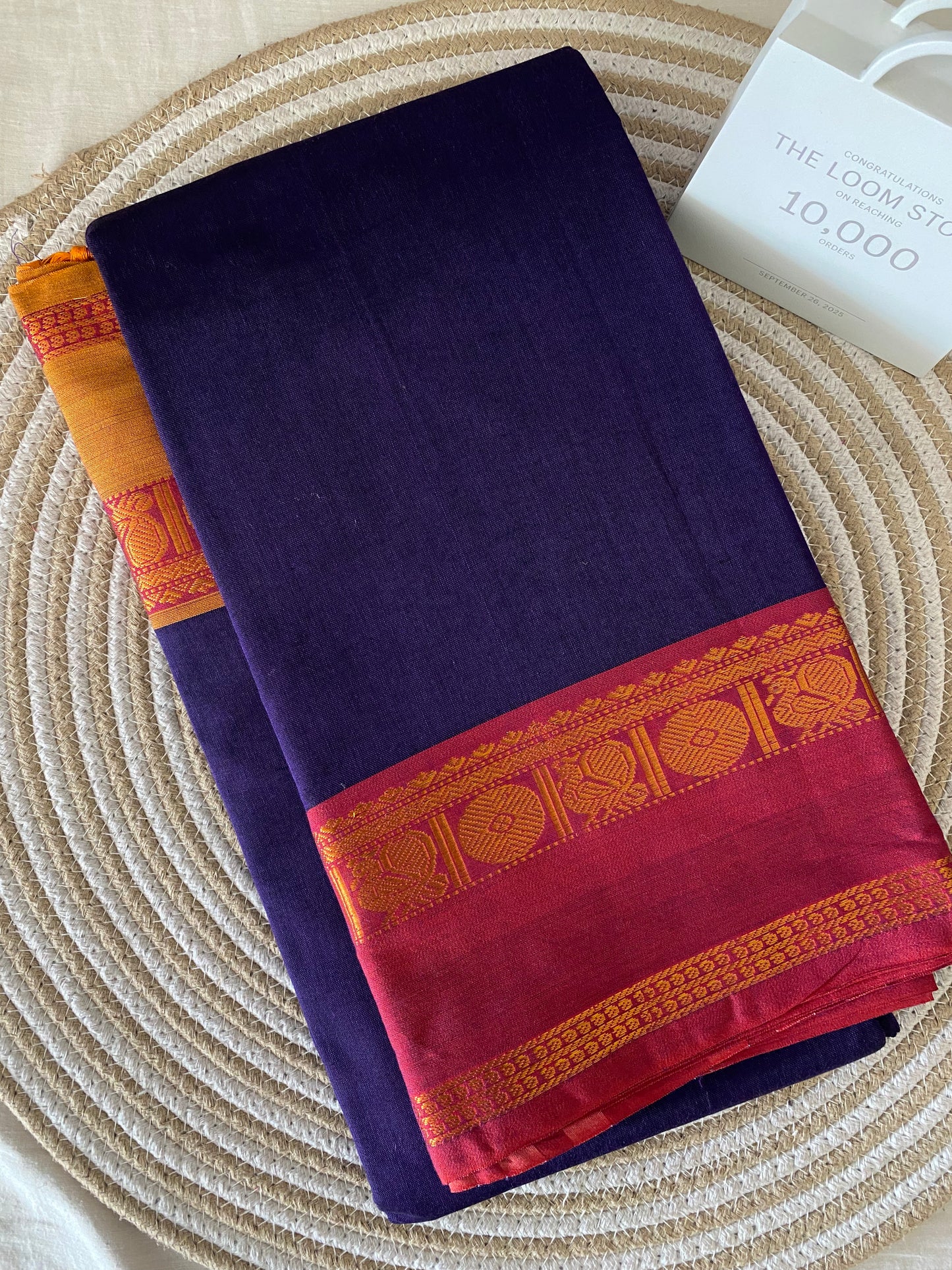 Vijaypura Peacock Border Cotton Saree - 07