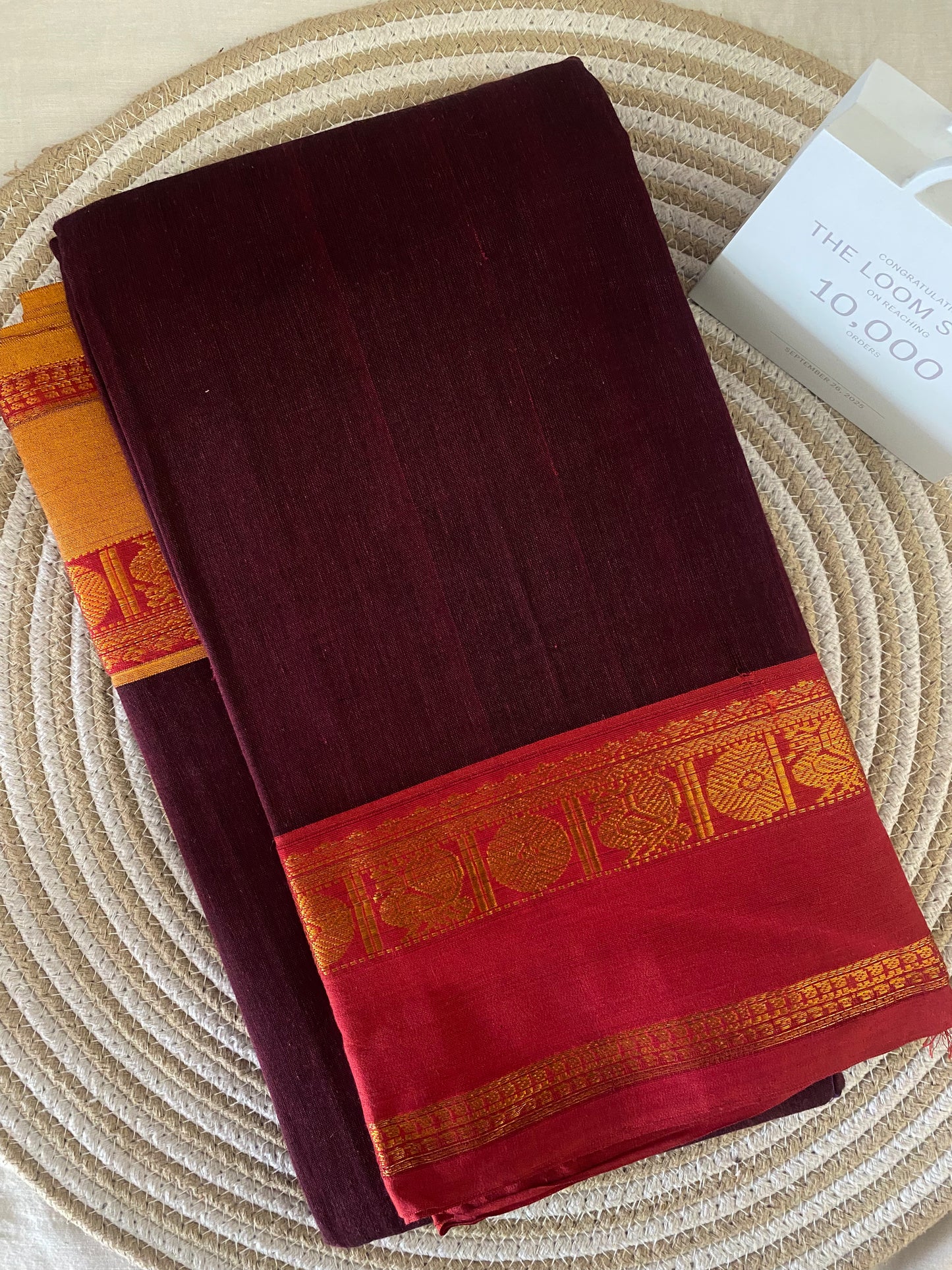 Vijaypura Peacock Border Cotton Saree - 10