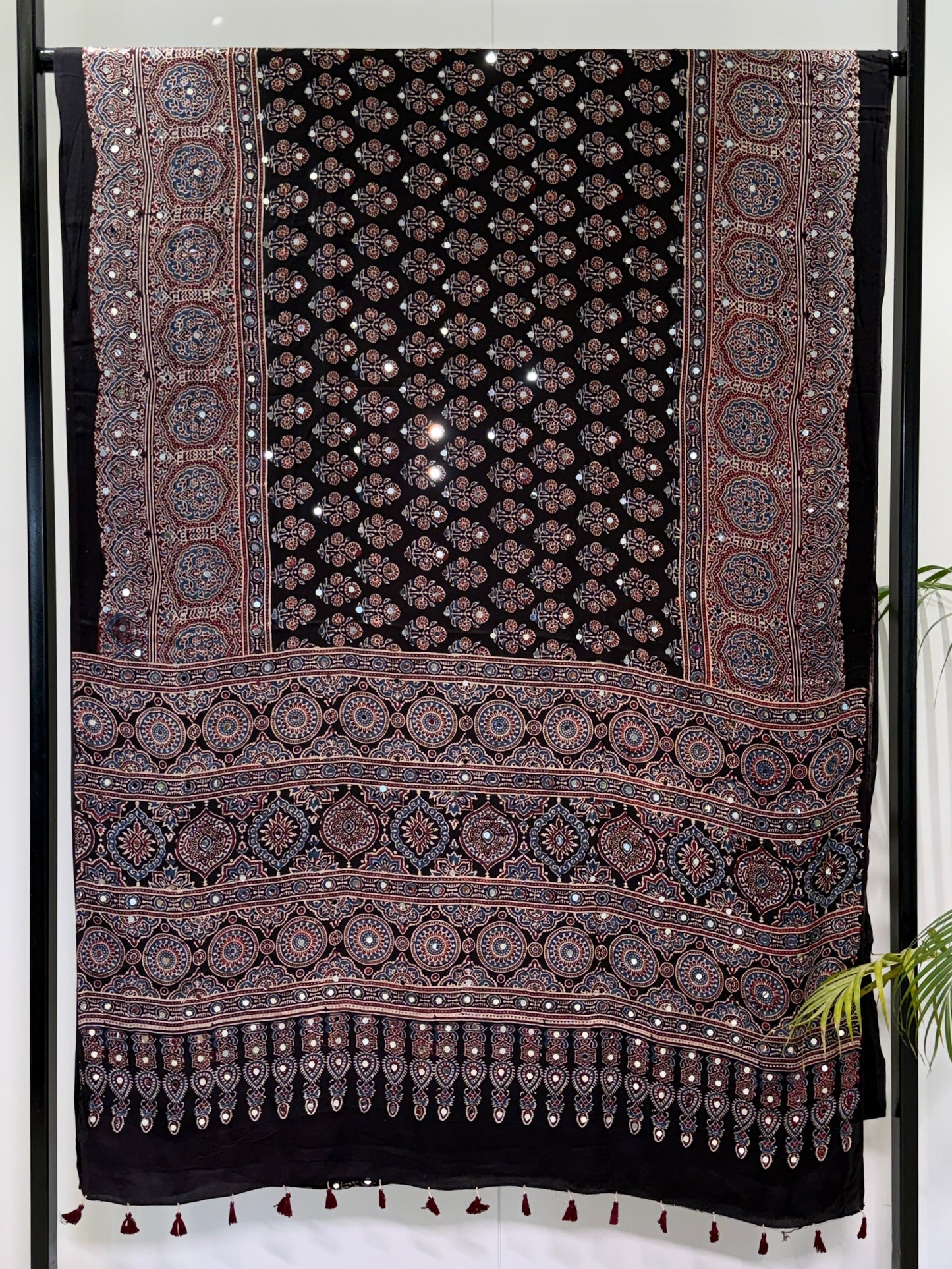 Kaal Tara Pure Ajrakh Mirror Saree (Pre Order - Dispatch Starts 10th July 2026)