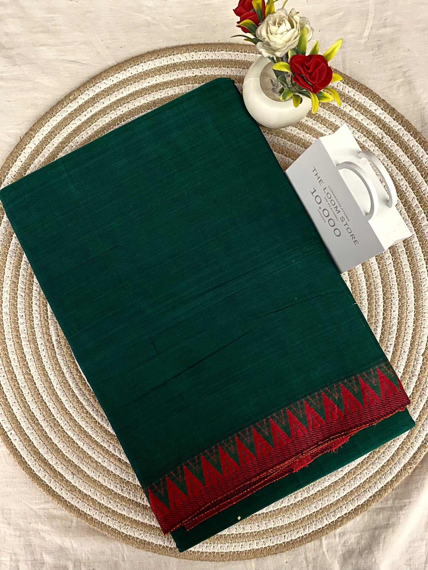 Vijaypura Temple Border Cotton Saree - 01