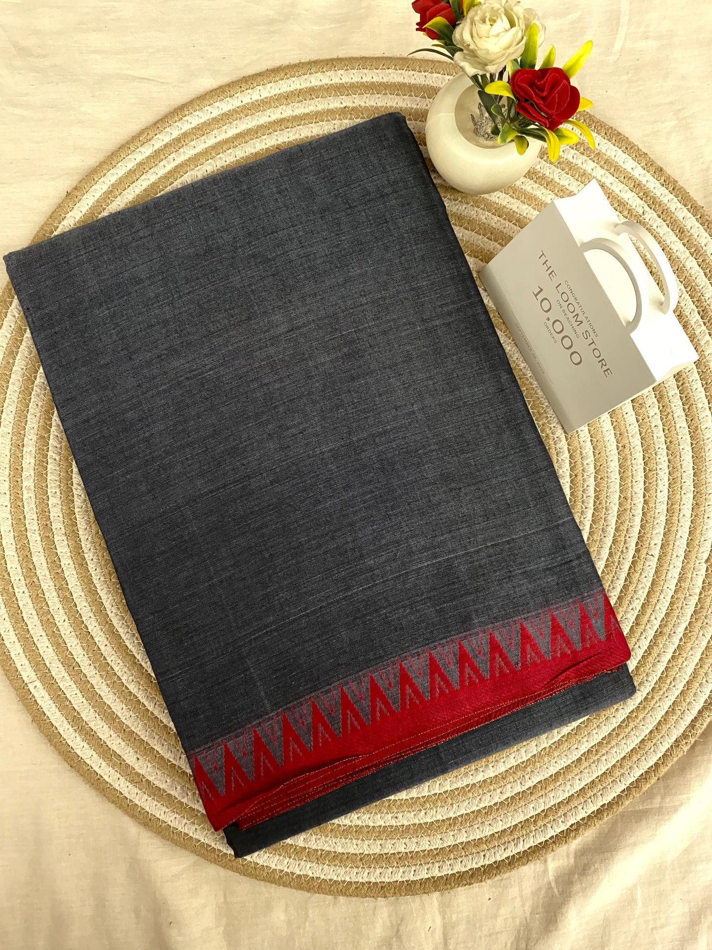 Vijaypura Temple Border Cotton Saree - 03