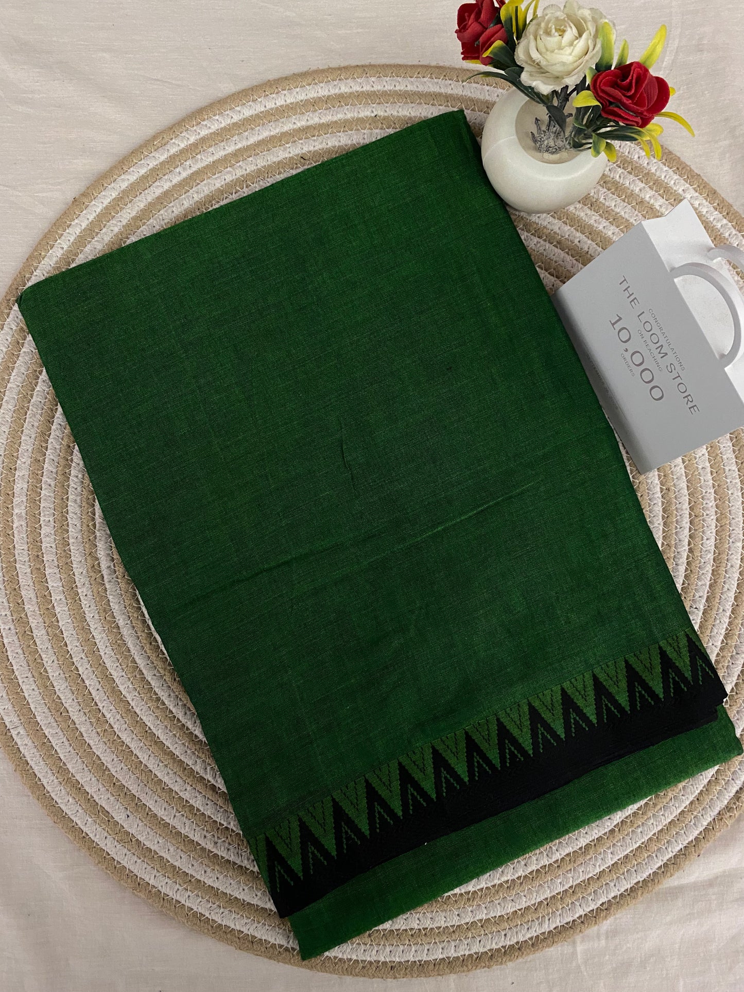 Vijaypura Temple Border Cotton Saree - 05