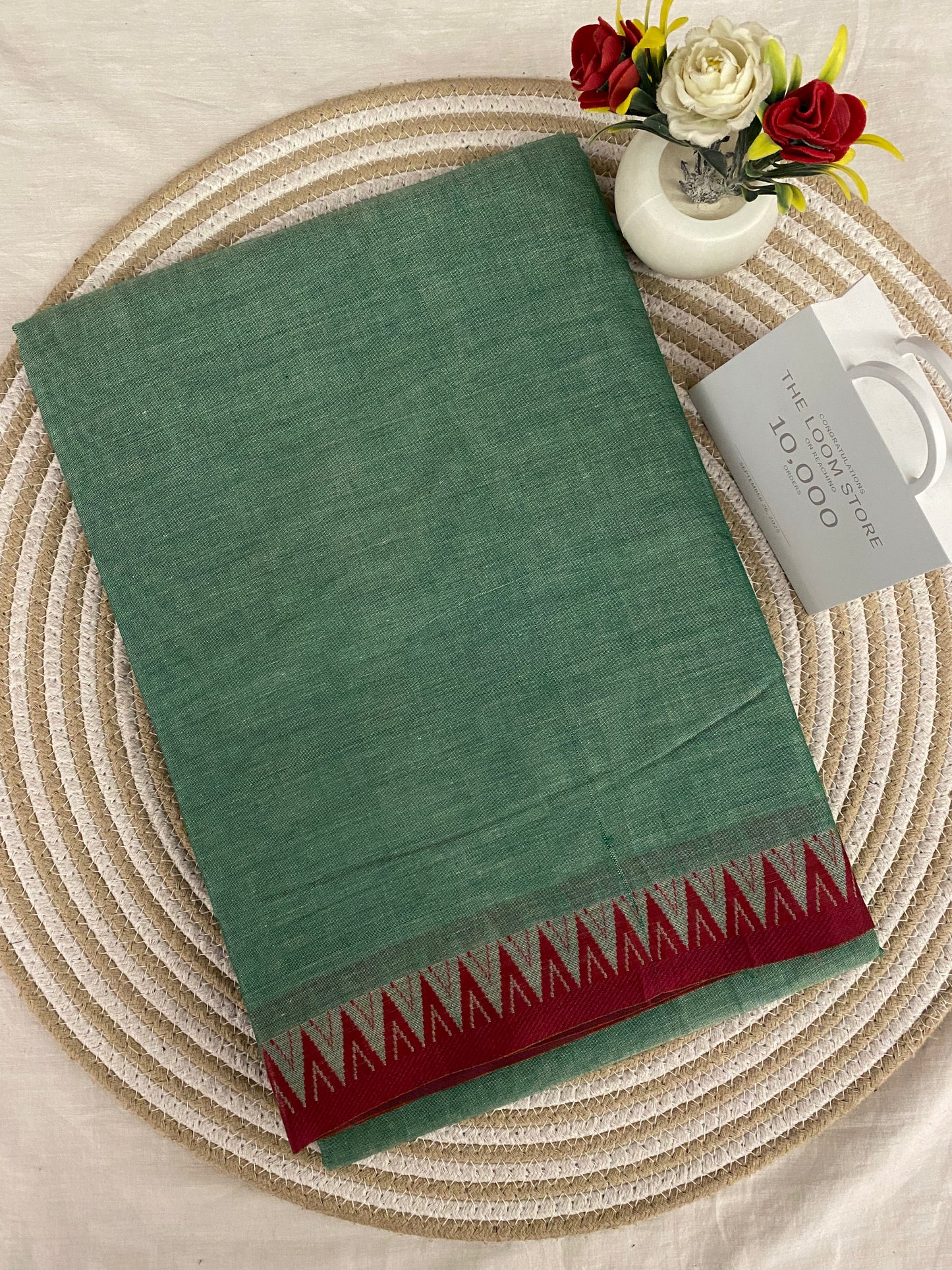 Vijaypura Temple Border Cotton Saree - 07
