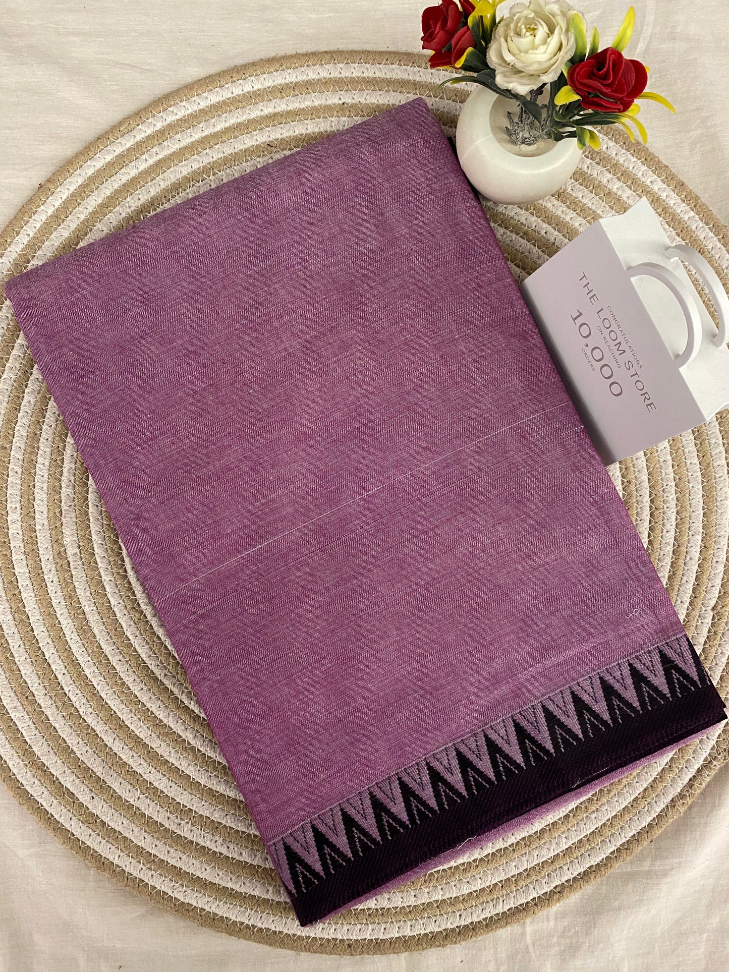 Vijaypura Temple Border Cotton Saree - 08