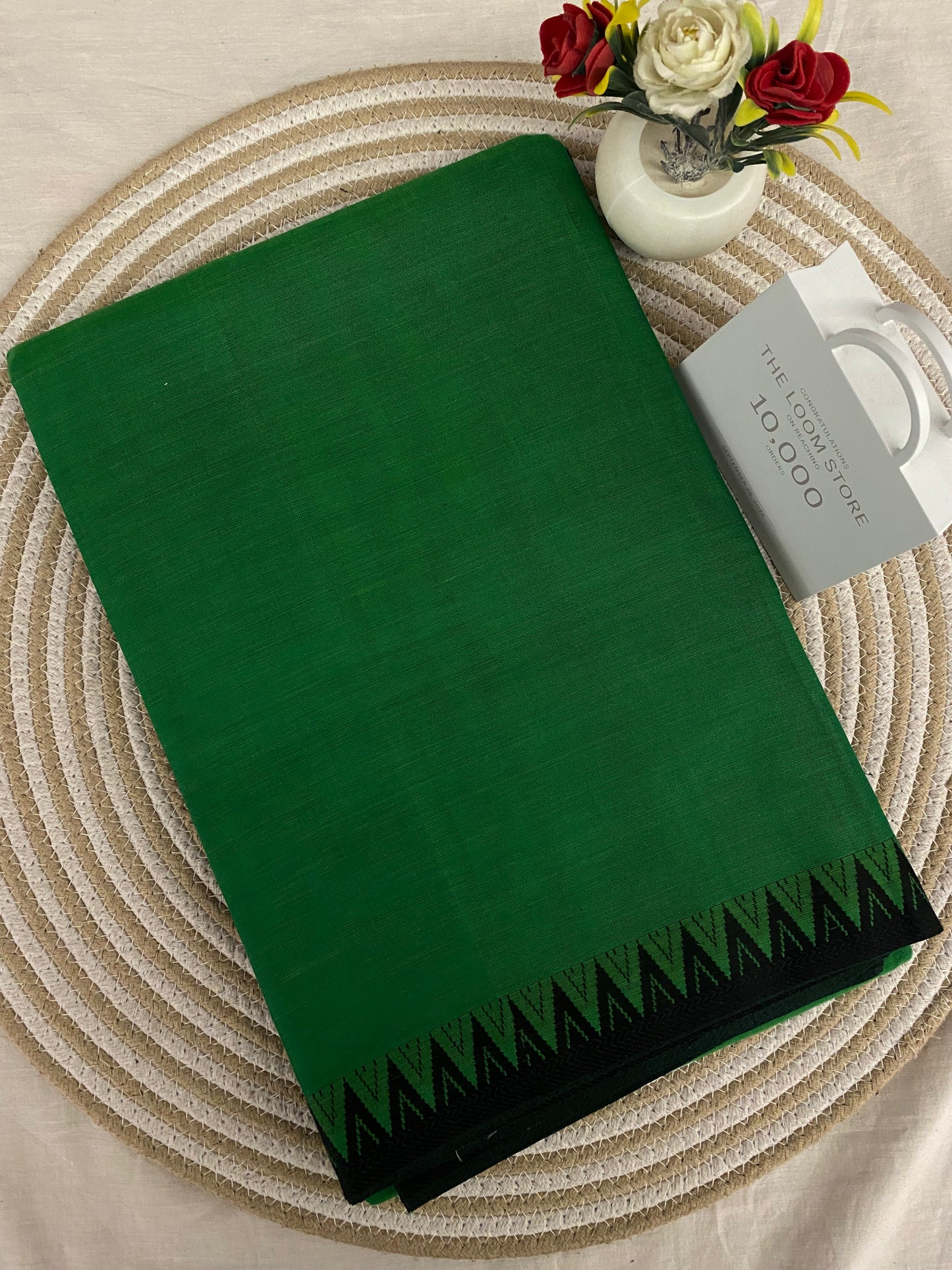 Vijaypura Temple Border Cotton Saree - 09