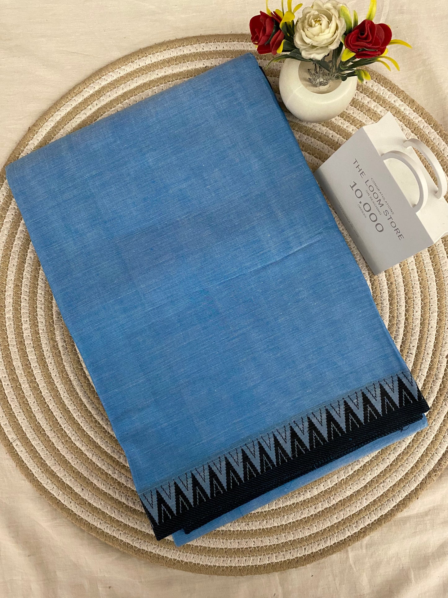 Vijaypura Temple Border Cotton Saree - 11