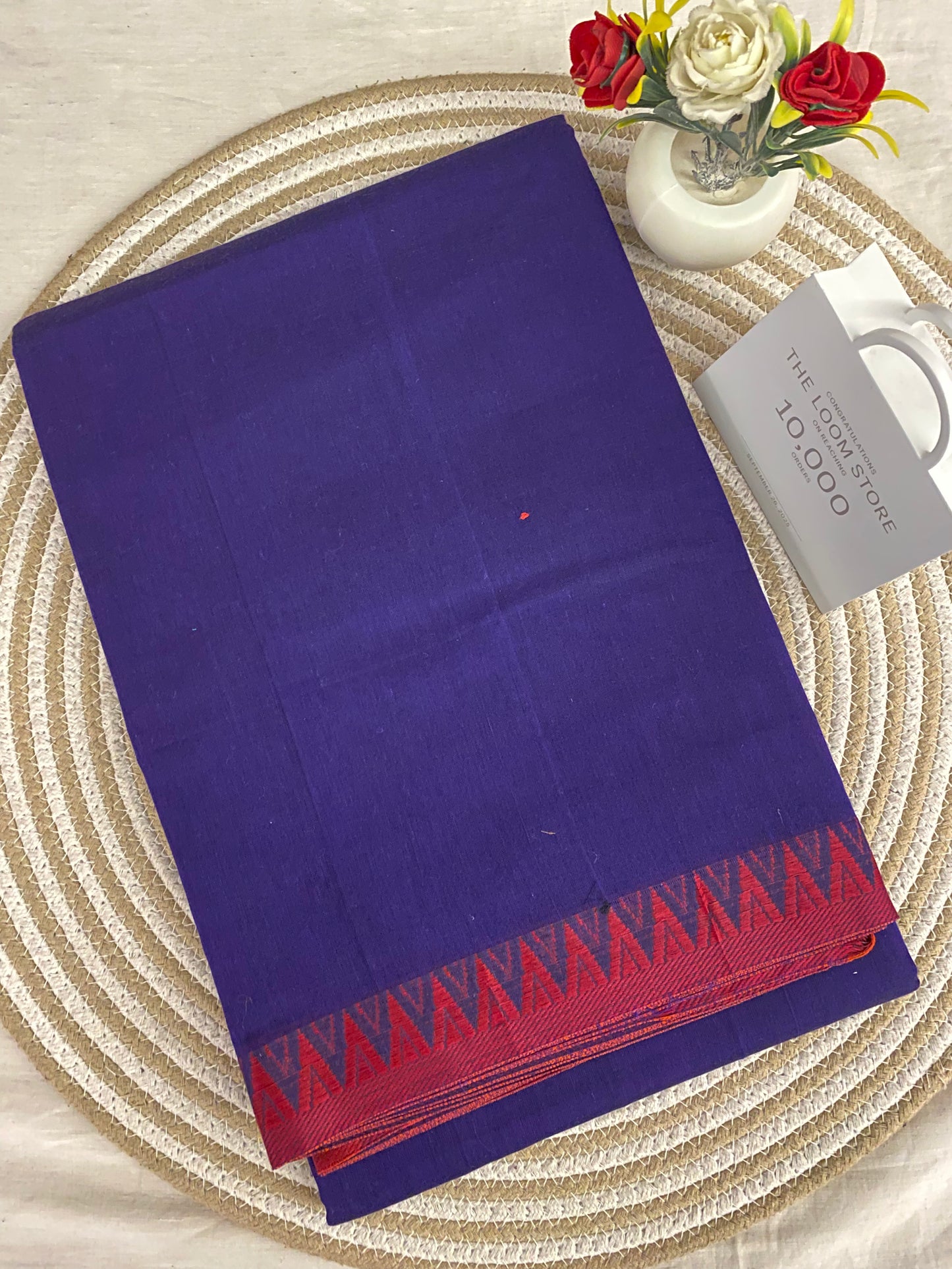 Vijaypura Temple Border Cotton Saree - 12