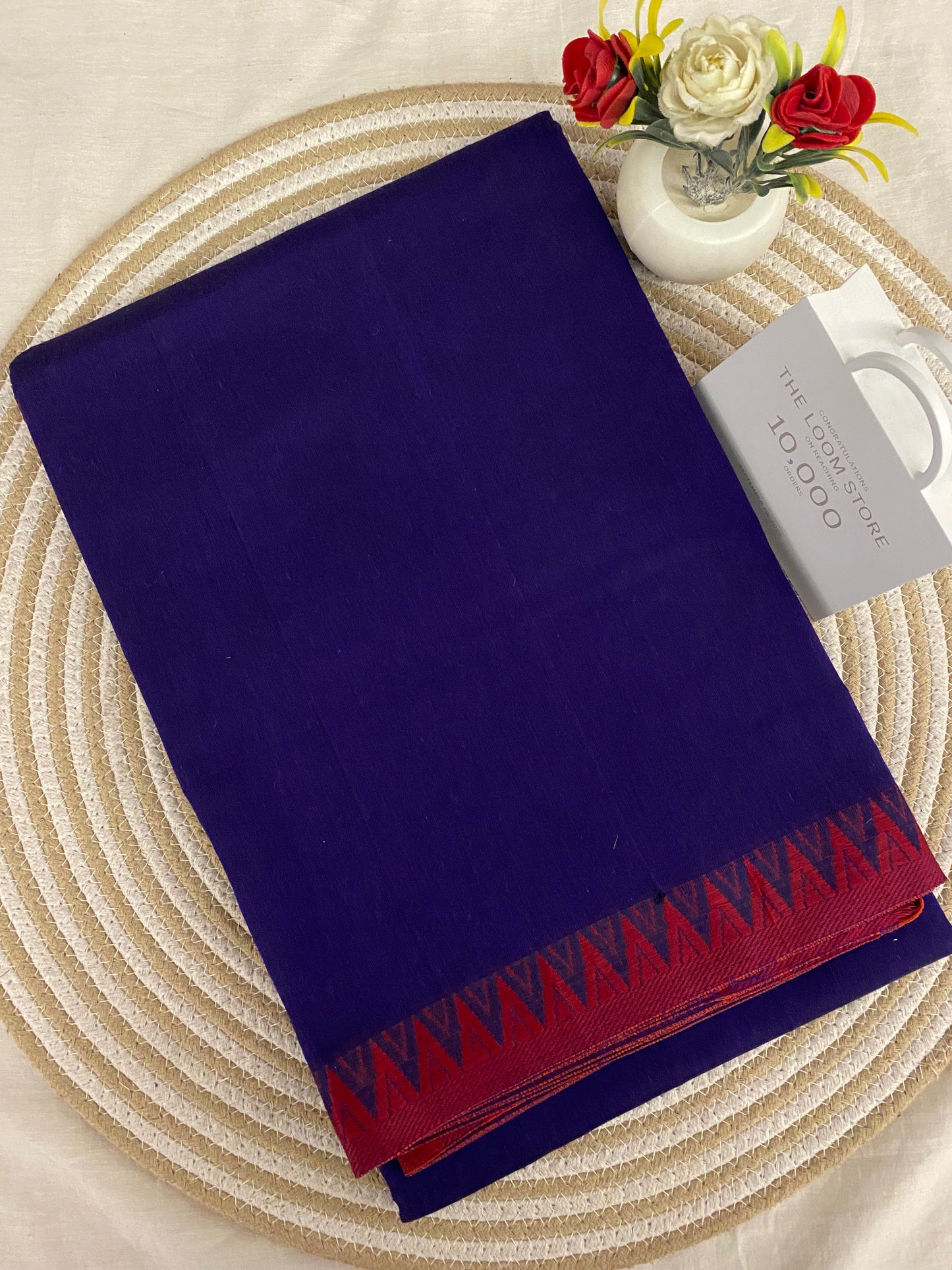 Vijaypura Temple Border Cotton Saree - 13