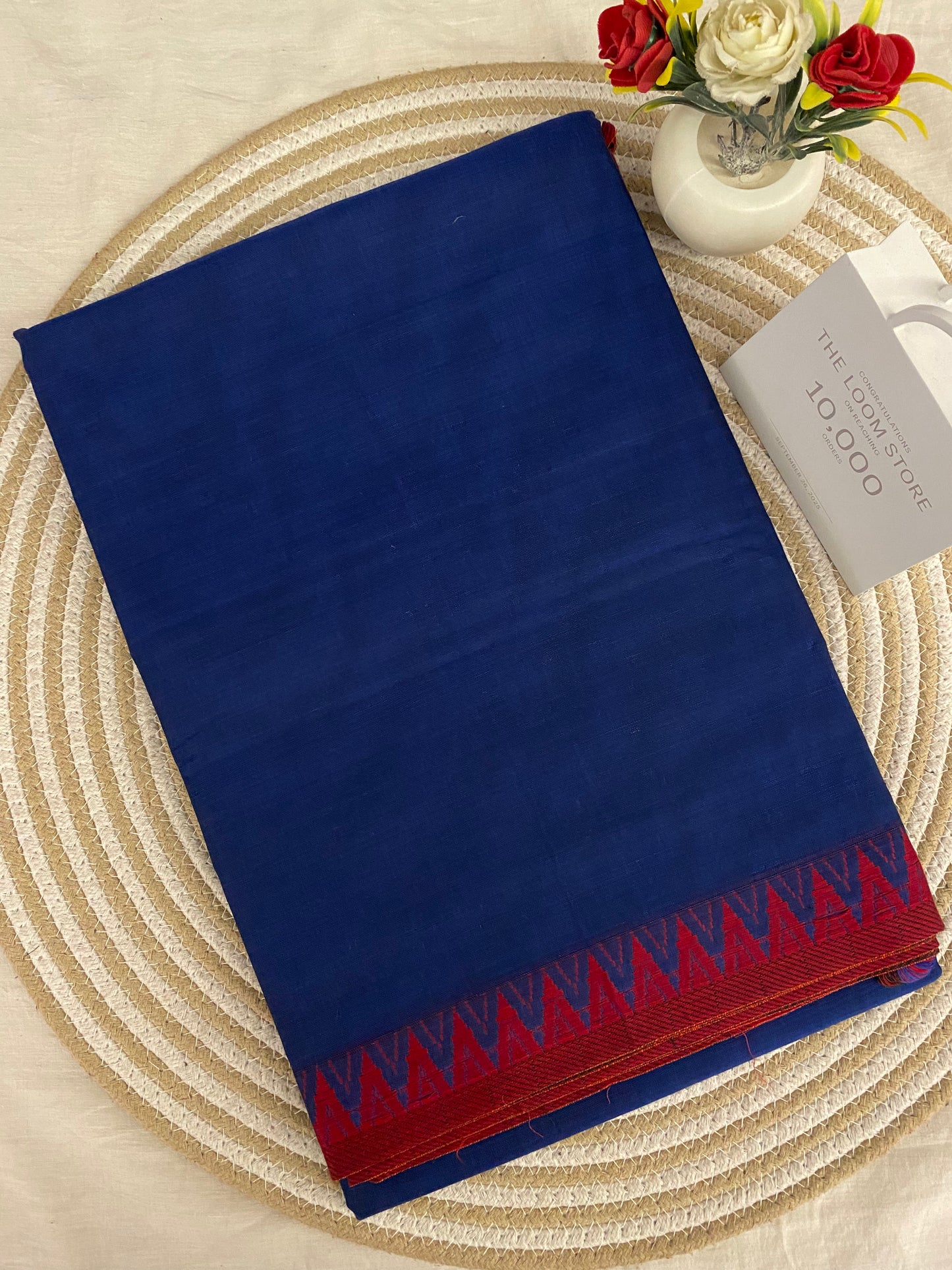 Vijaypura Temple Border Cotton Saree - 15
