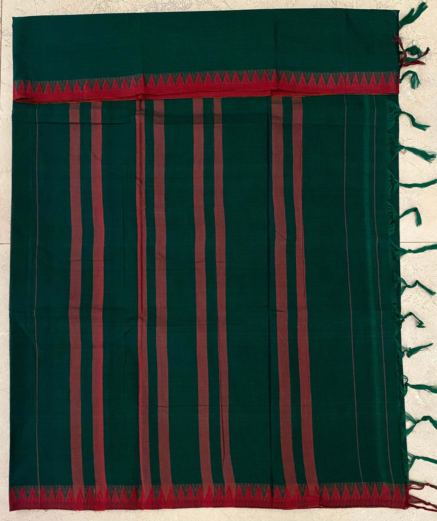 Vijaypura Temple Border Cotton Saree - 01