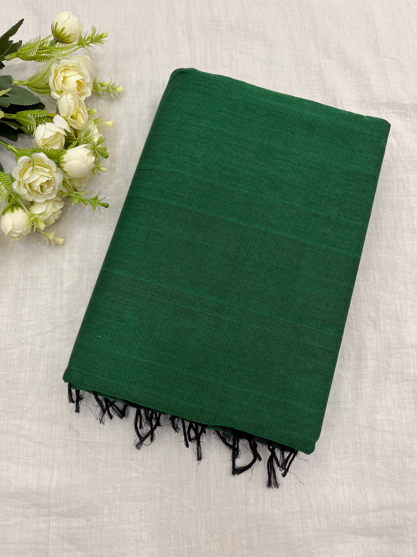 Green Plain Mangalgiri Saree