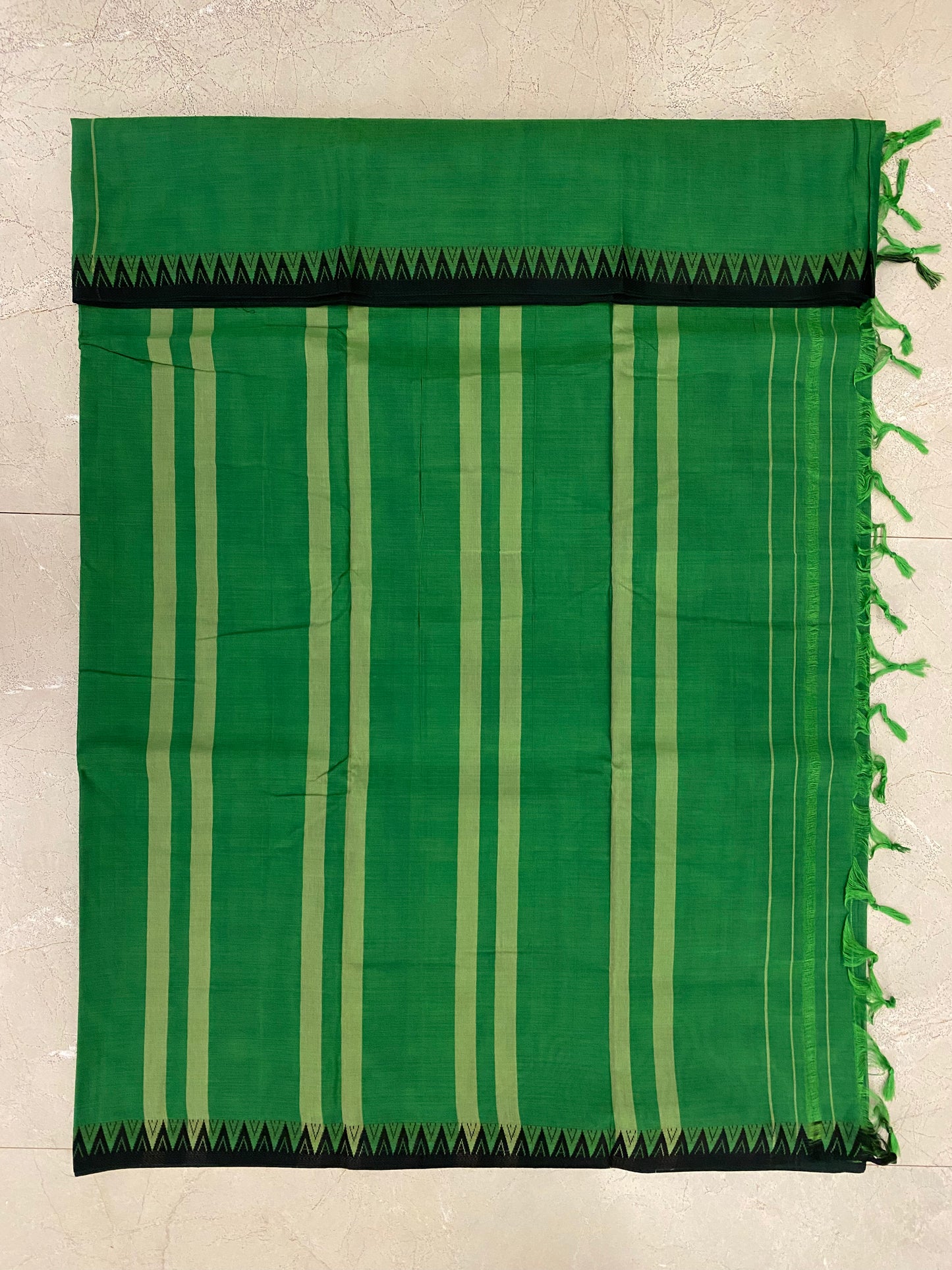 Vijaypura Temple Border Cotton Saree - 09
