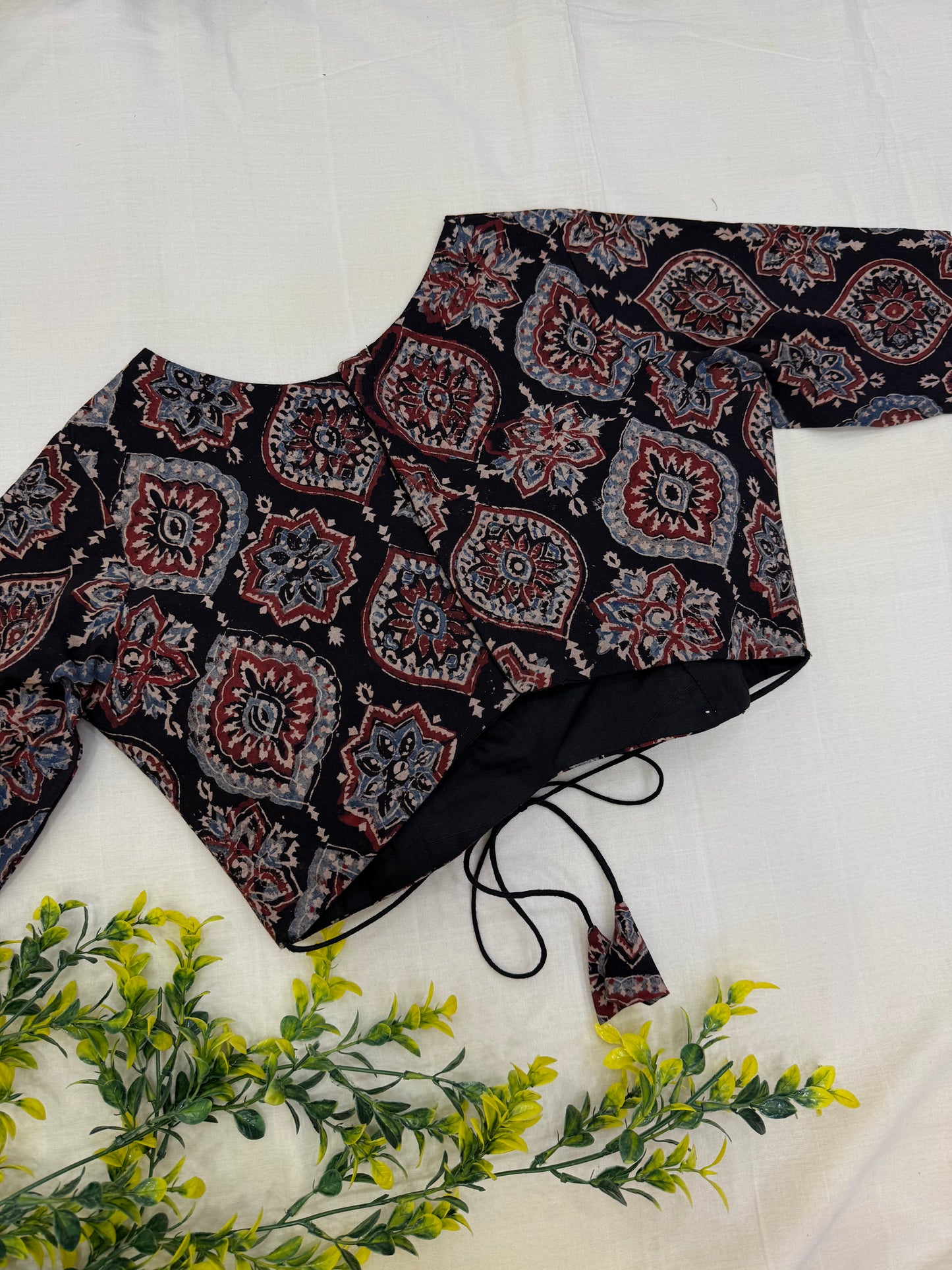 Badam Black Butterfly Formal Blouse