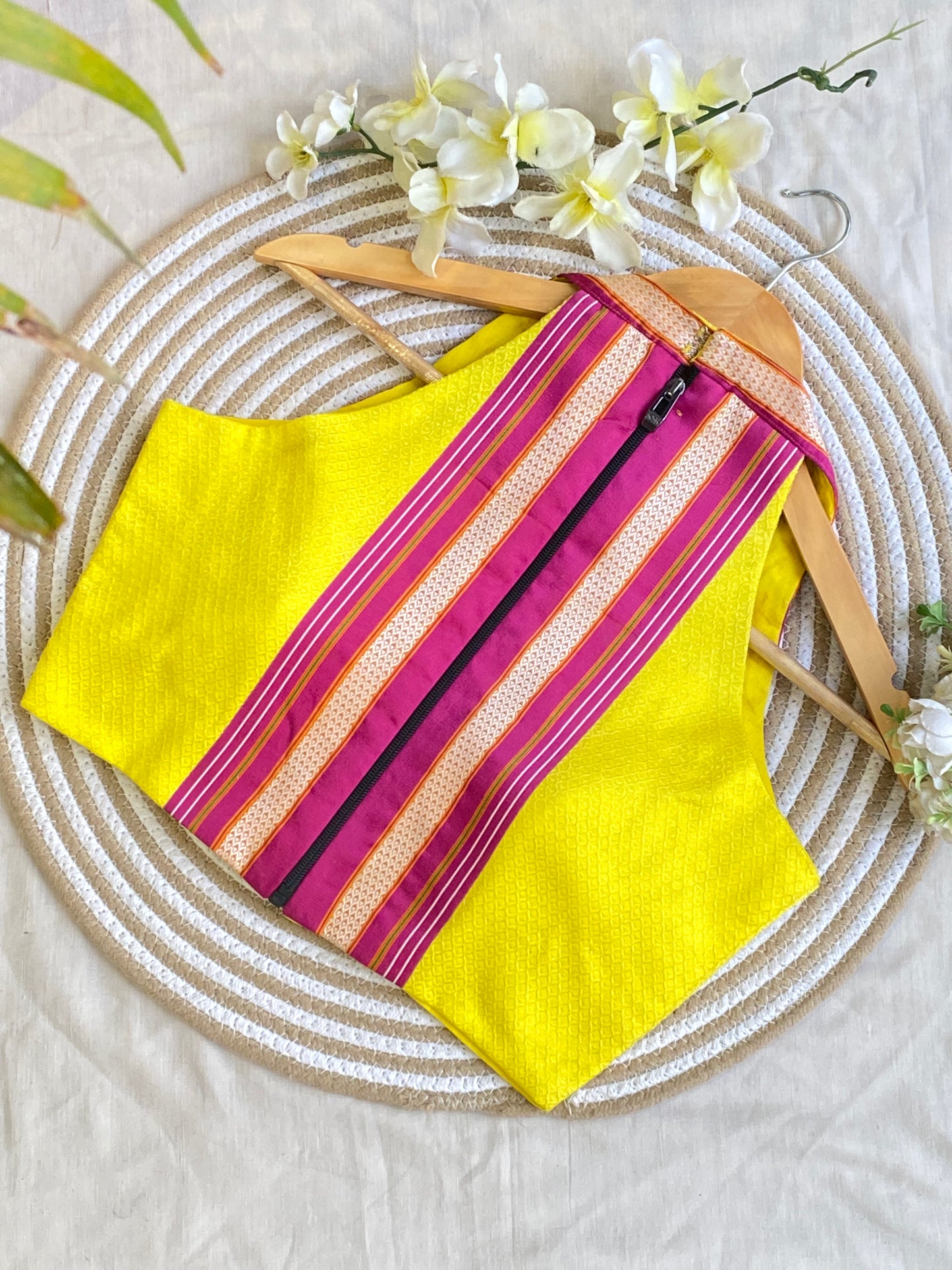 Khun Halter Neck Yellow Blouse