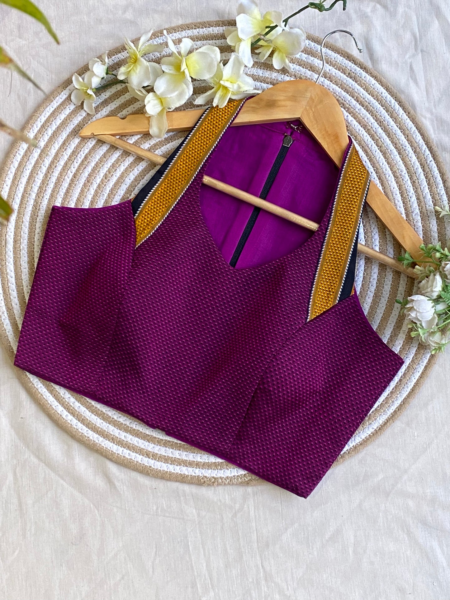 Khun Halter Neck Purple Blouse