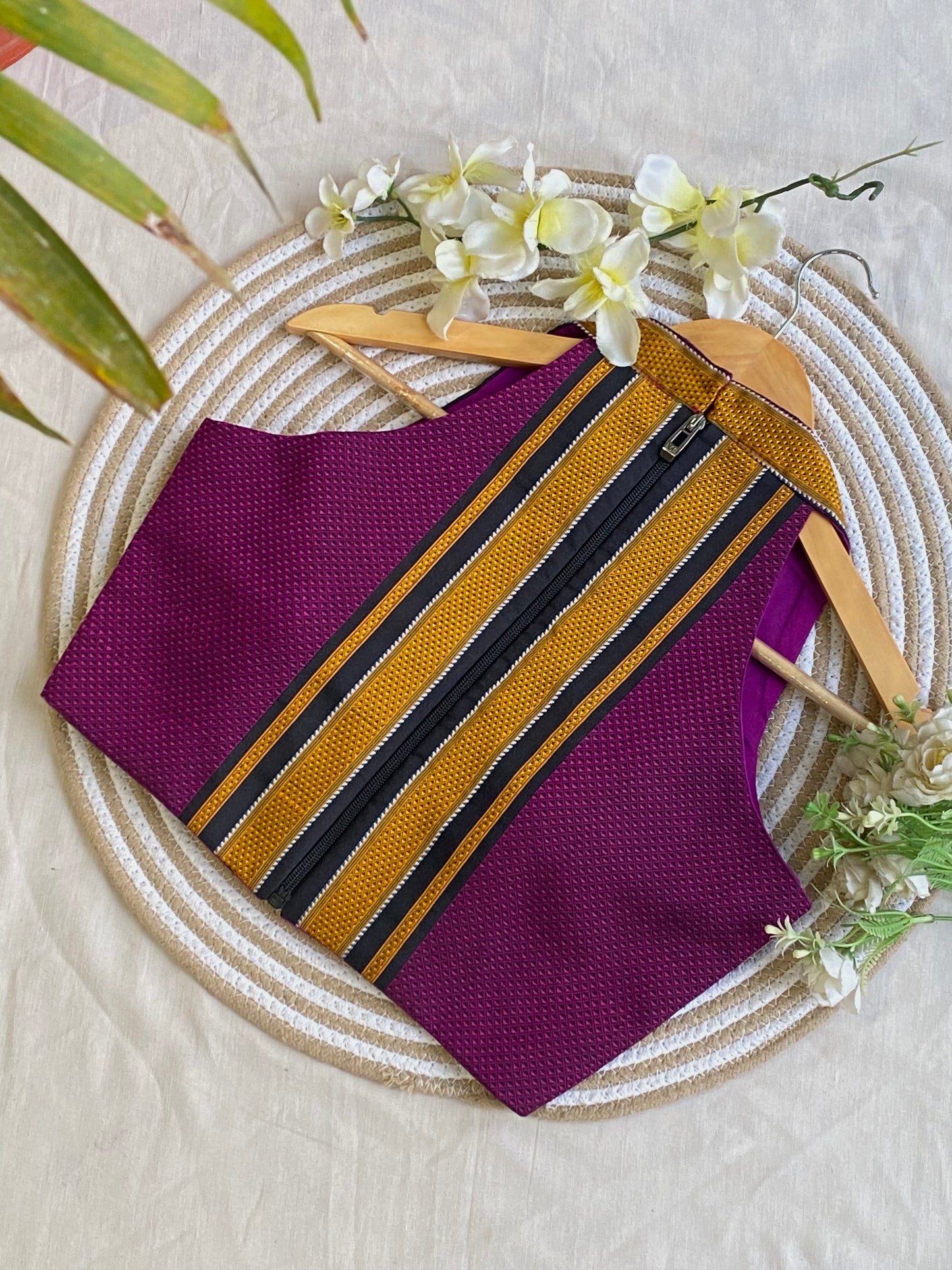 Khun Halter Neck Purple Blouse