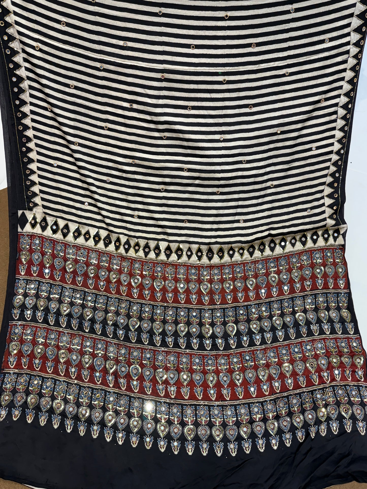 Nikhaar Ajrakh Handwork Saree (Pre Order - Dispatch Starts 25th June 2026)