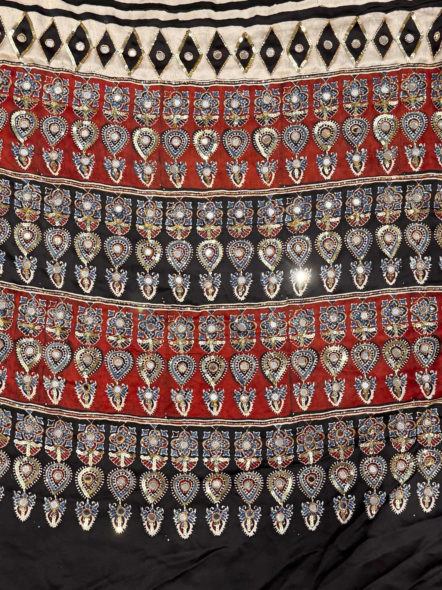 Nikhaar Ajrakh Handwork Saree (Pre Order - Dispatch Starts 25th June 2026)