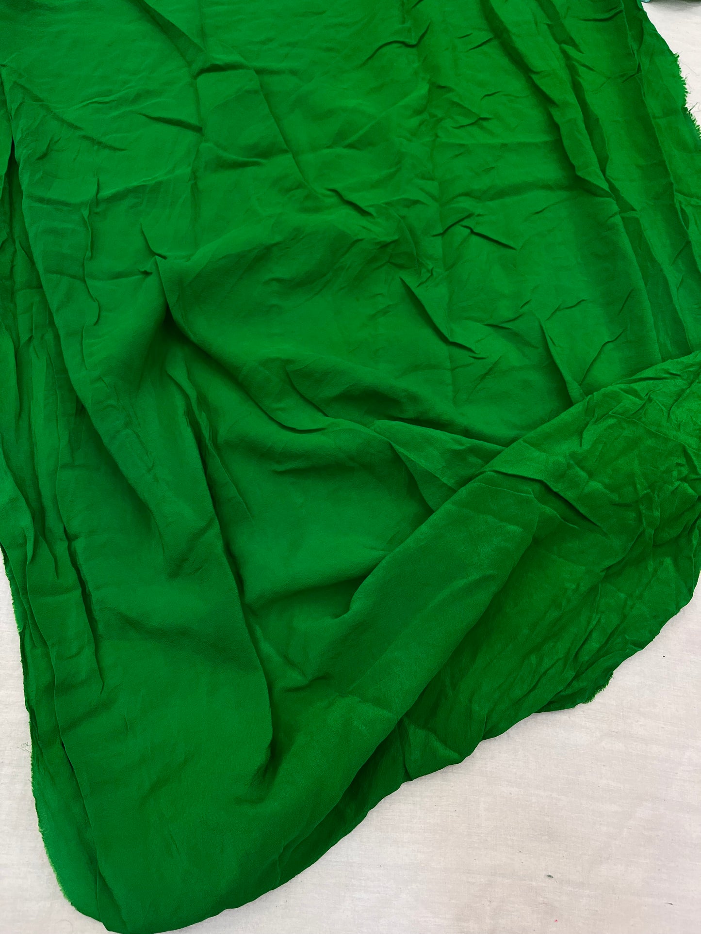 Leaf Green Lehriya Pure Georgette Saree