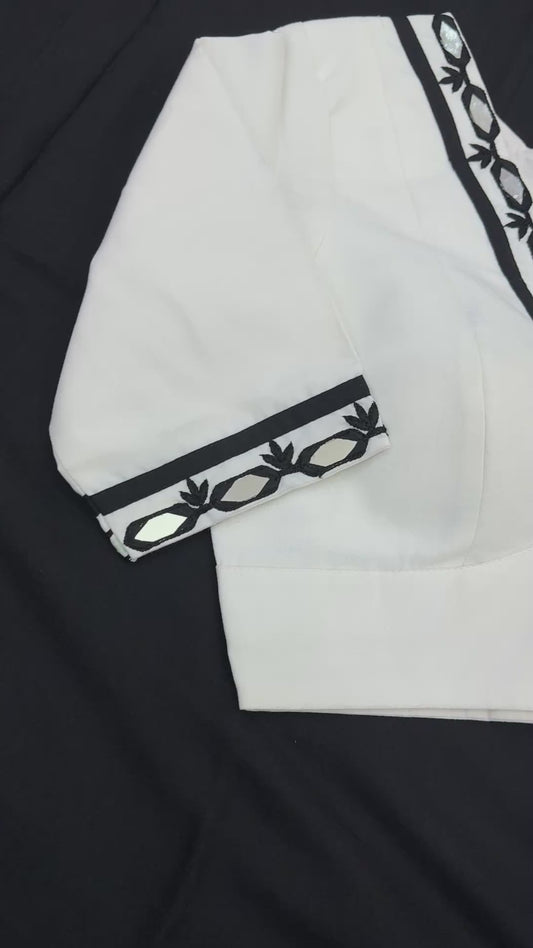 White Mirror Viscose Cotton Blouse (Pre Order - Dispatch Starts 10th June 2026)