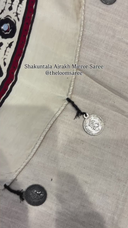 Shakuntala Ajrakh Mirror Saree (Dispatch Jan 30th)